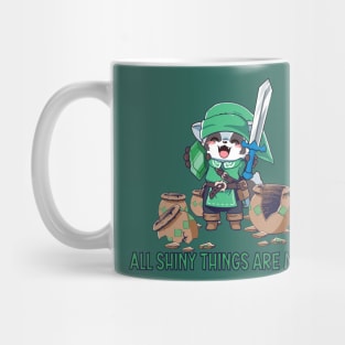 Cute racoon adventurer All shiny things are mine Mug